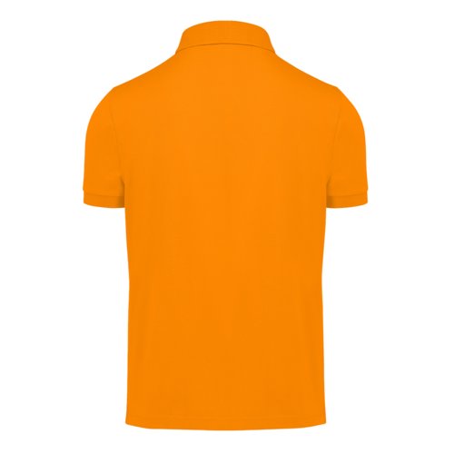 Polo naranja de algodn para hombre con mangas cortas.