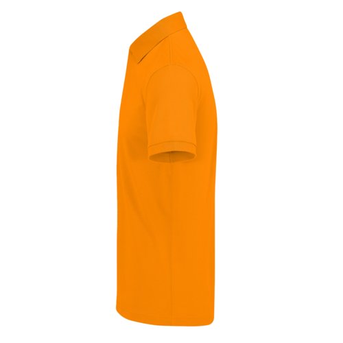 Polo de algodn naranja para hombre con mangas cortas.