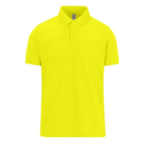 Polo de algodn verde manzana para hombre con mangas cortas.