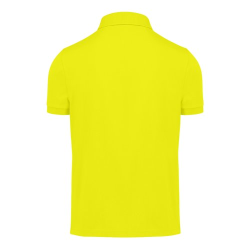Polo de algodn verde manzana para hombre con mangas cortas.