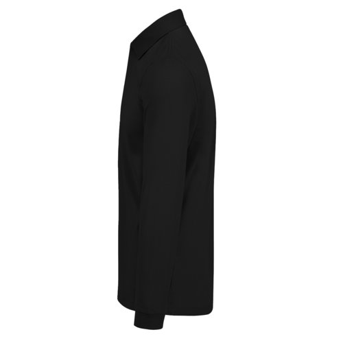 Polo negro de algodn de manga larga para hombre.