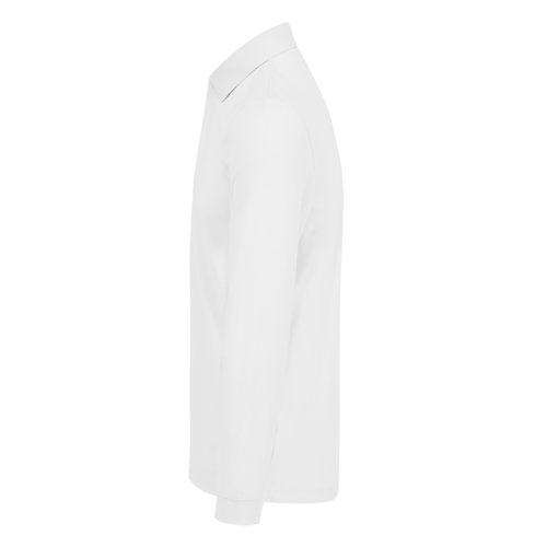 Polo blanco de algodn de manga larga para hombre.