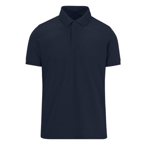 Polo azul marino de mezcla de algodn para hombre.