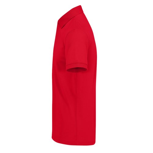 Polo rojo de polister reciclado y algodn para hombre.