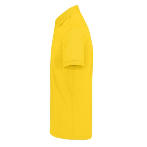 Polo amarillo de mezcla de polister reciclado y algodn, corte clsico.