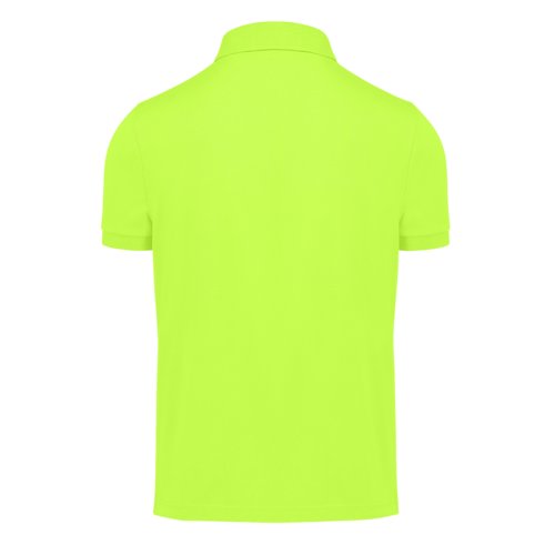 Polo verde manzana en mezcla de polister reciclado y algodn para hombre.