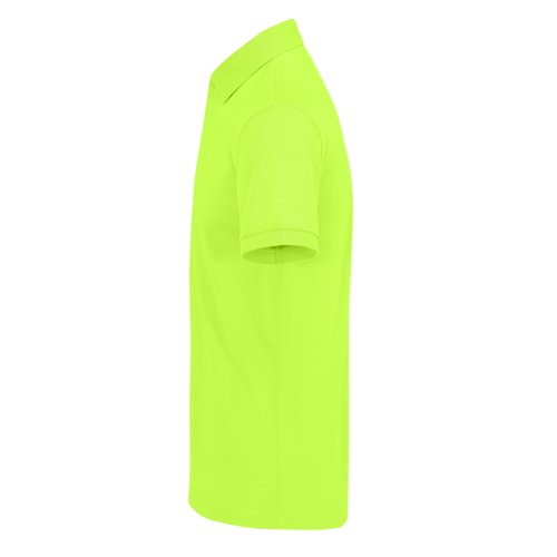 Polo verde manzana en mezcla de polister reciclado y algodn para hombre.