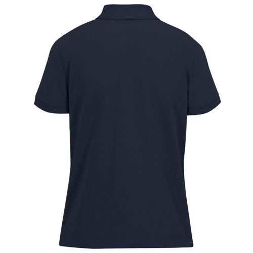 Polo de algodn azul marino para mujer con mangas cortas.
