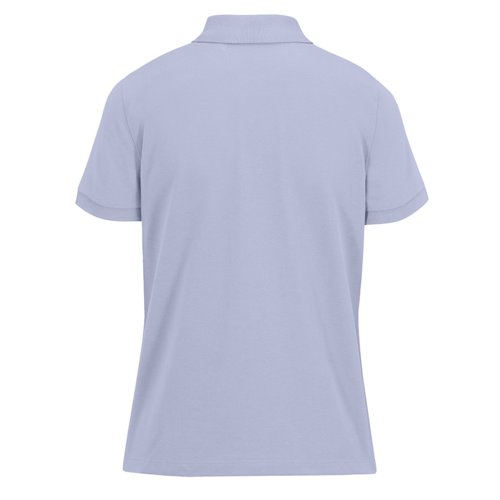 Polo de mujer violeta de algodn con mangas cortas.