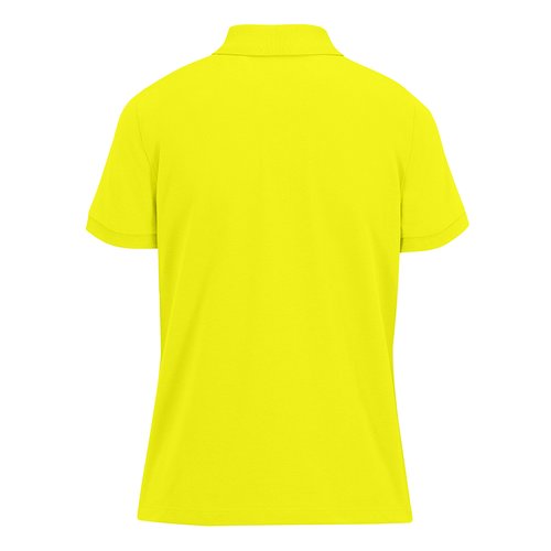 Polo de algodn verde manzana para mujer con tapeta de botones corta.