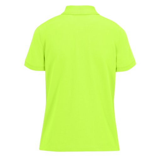 Polo de mujer verde manzana de polister reciclado y algodn con mangas cortas.