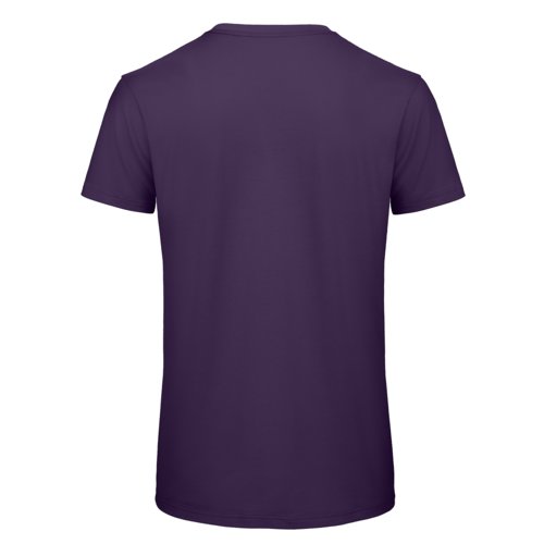 Camiseta de algodn violeta oscuro con mangas cortas.