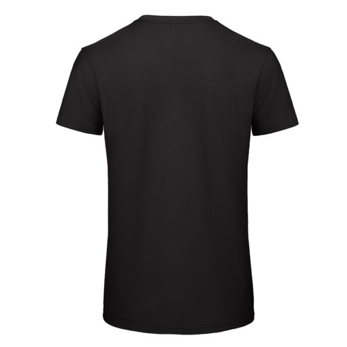 Camiseta negra de algodn orgnico con mangas cortas.