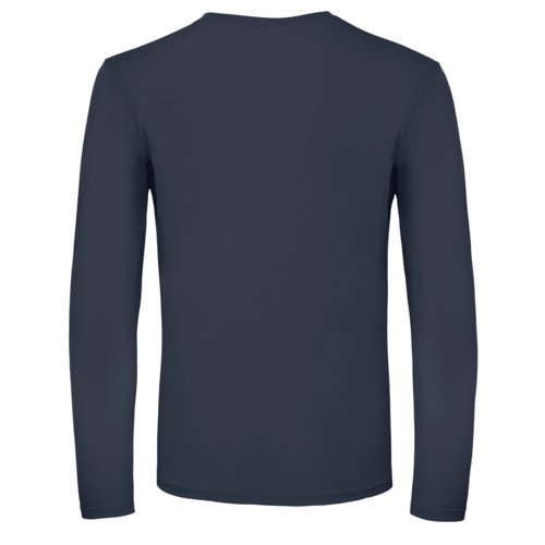 Camiseta de manga larga de algodn azul marino para hombre.