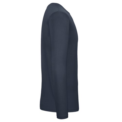 Camiseta de manga larga de algodn azul marino para hombre.