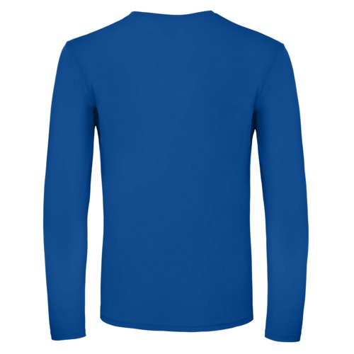 Camiseta de manga larga de algodn azul real para hombre.