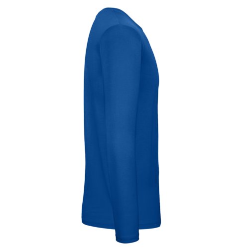 Camiseta de manga larga de algodn azul real para hombre.