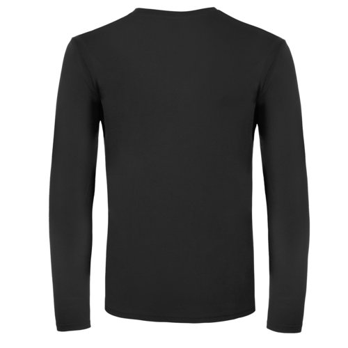 Camiseta negra de manga larga de algodn para hombre.