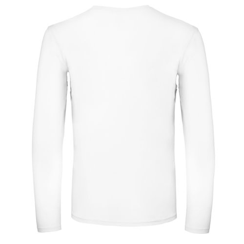 Camiseta blanca de manga larga de algodn para hombre.