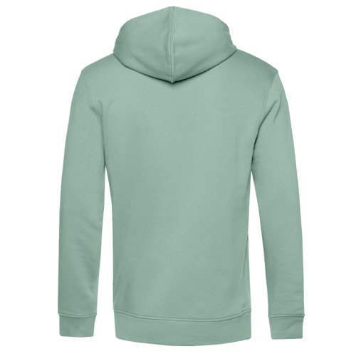 Sudadera con capucha verde menta para hombre de algodn y polister reciclado.
