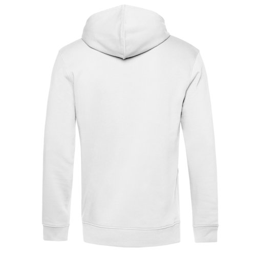 Sudadera blanca de mezcla de algodn con capucha.