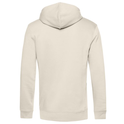 Sudadera con capucha beige de mezcla de algodn con capucha y bolsillo canguro.