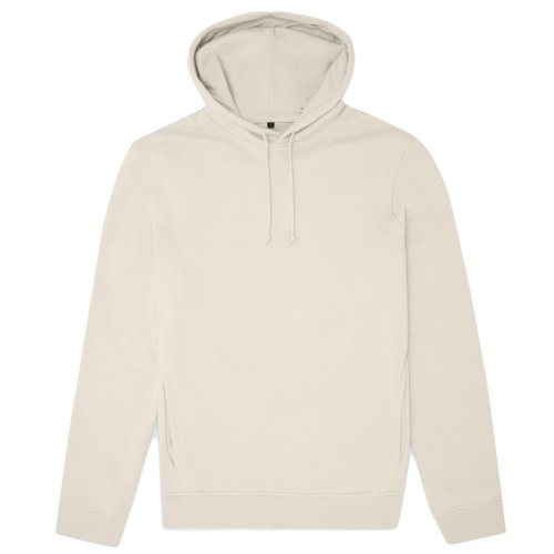 Sudadera con capucha beige de mezcla de algodn para hombre.