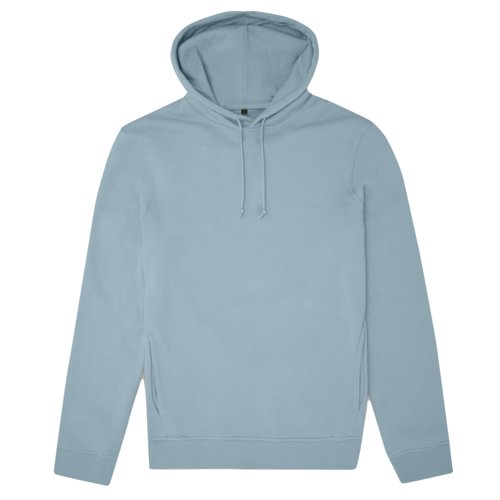 Sudadera con capucha azul claro de algodn-polister con capucha y cordn.