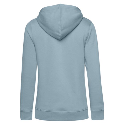 Sudadera con capucha azul claro de mezcla de algodn y polister para mujer.