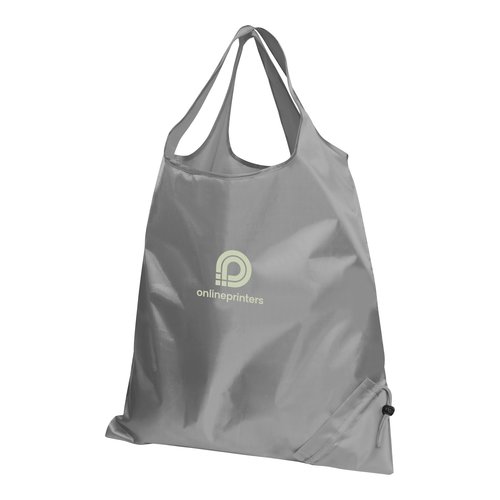 Bolsa sinttica gris con cordn.