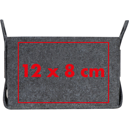 Cesta plegable RPET gris con asas.