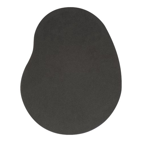 Alfombrilla de ratn ergonmica negra.