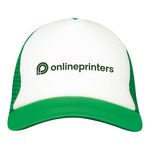 Gorra de camionero multicolor con inserciones de malla.