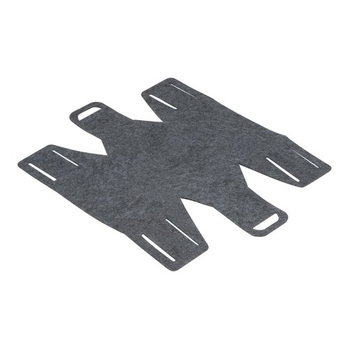 Cesta plegable de RPET antracita con asas.