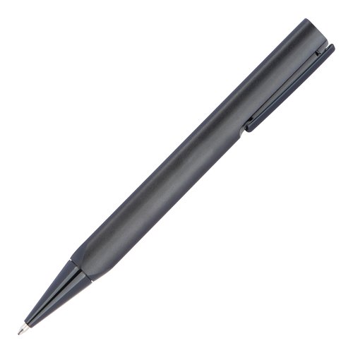 Set de escritura negro con bolgrafo y estuche.