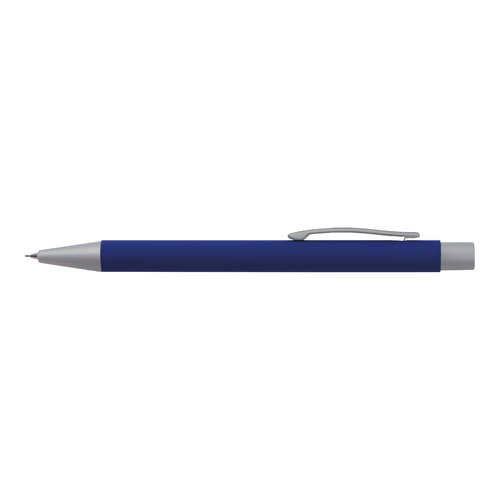 Set de escritura azul con bolgrafo y accesorios.