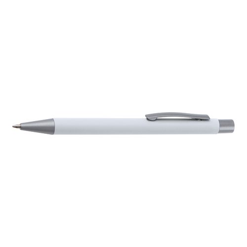 Set de escritura blanco con bolgrafo y estuche.