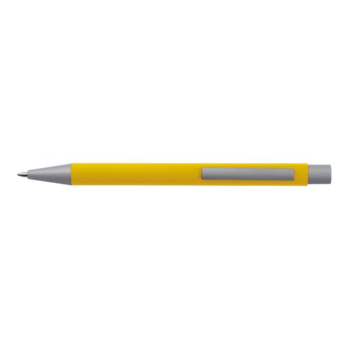 Set de escritura amarillo con bolgrafo y accesorios.