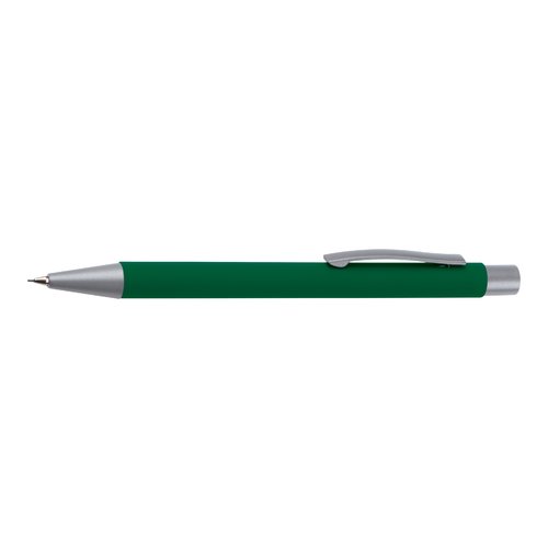 Set de escritura verde con bolgrafo y recambios.