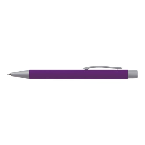 Set de escritura prpura con bolgrafo y portaminas.