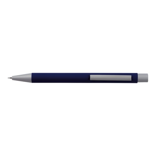 Set de escritura azul oscuro con bolgrafo y roller.