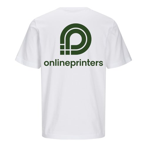 Camiseta blanca de algodn orgnico de corte unisex.