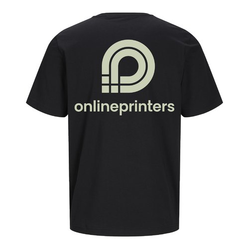 Camiseta negra de algodn orgnico, corte unisex.