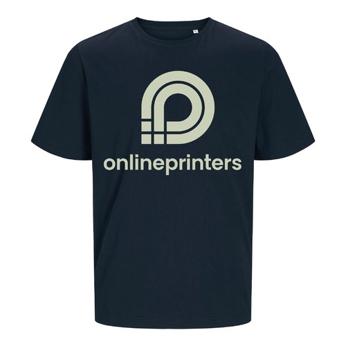 Camiseta azul marino de algodn orgnico, corte unisex.
