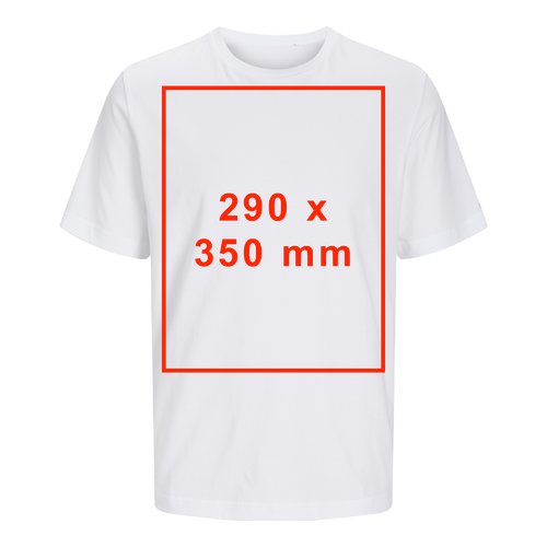 Camiseta blanca de algodn de manga corta, unisex.