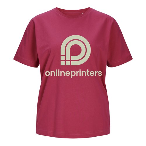 Camiseta de algodn fucsia para mujer.
