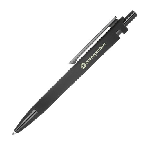 Bolgrafo negro de ABS reciclado con clip.