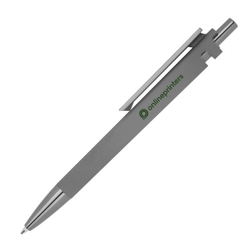 Bolgrafo gris de ABS reciclado con clip.