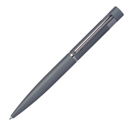 Set de escritura antracita con bolgrafo y estuche.