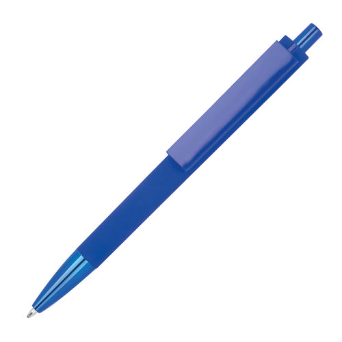 Bolgrafo azul de ABS reciclado con botn pulsador.